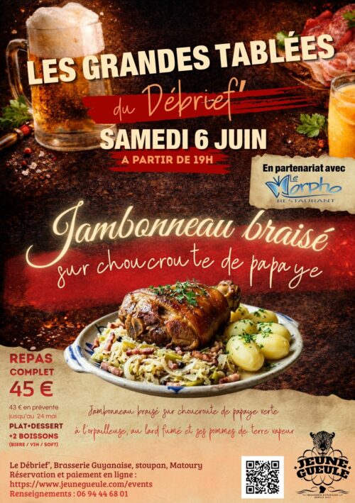 Repas le samedi 6 juin avril au Débrief'